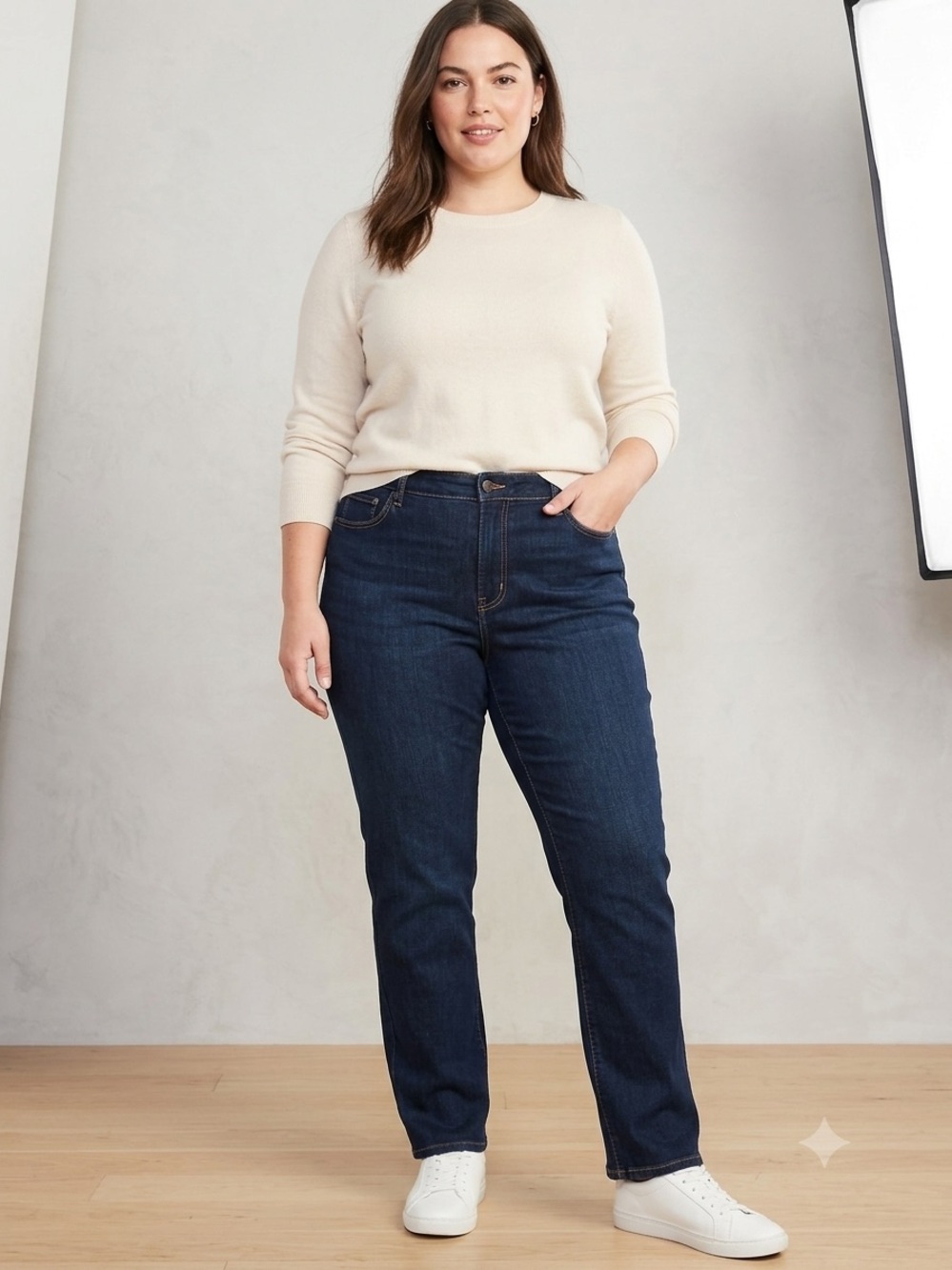 Old Navy Dark Indigo Straight-Leg Women’s Jeans